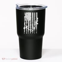 Patriotic American Rifle Flag Pro Gun Gifts Tumbler thumb 0