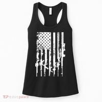 Patriotic American Rifle Flag Pro Gun Gifts Women's Tank Top thumb 0
