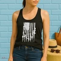 Patriotic American Rifle Flag Pro Gun Gifts Women's Tank Top thumb 2