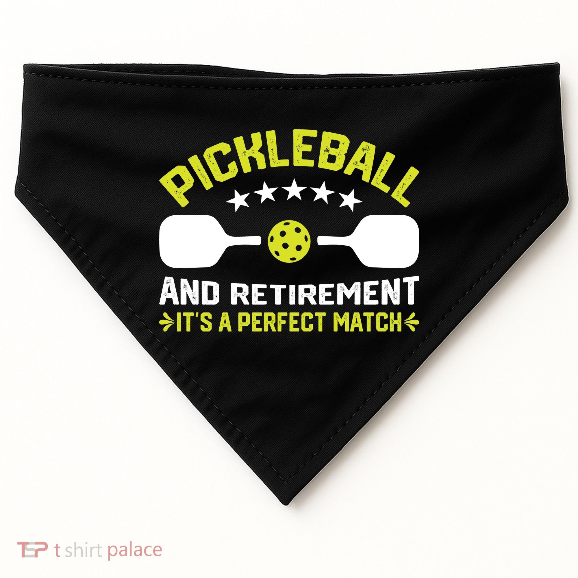 Pickleball And Retirement It's A Perfect Match USA-Made Doggie Bandana