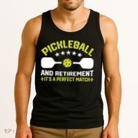 Pickleball And Retirement It's A Perfect Match Tank Top thumb 3