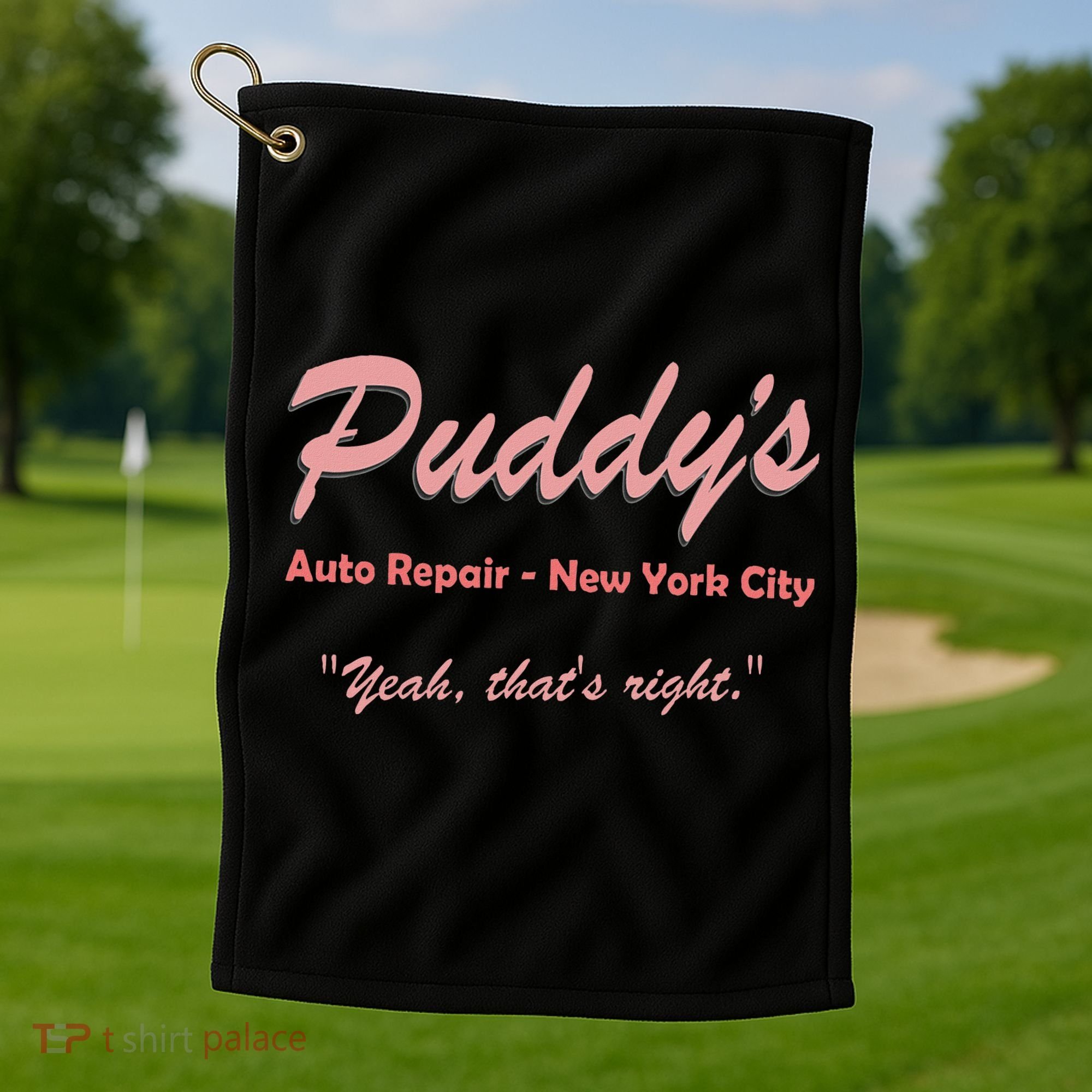 Puddy's Auto Repair Golf Towel