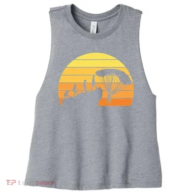 Parachuting Evolution Women's Racerback Cropped Tank