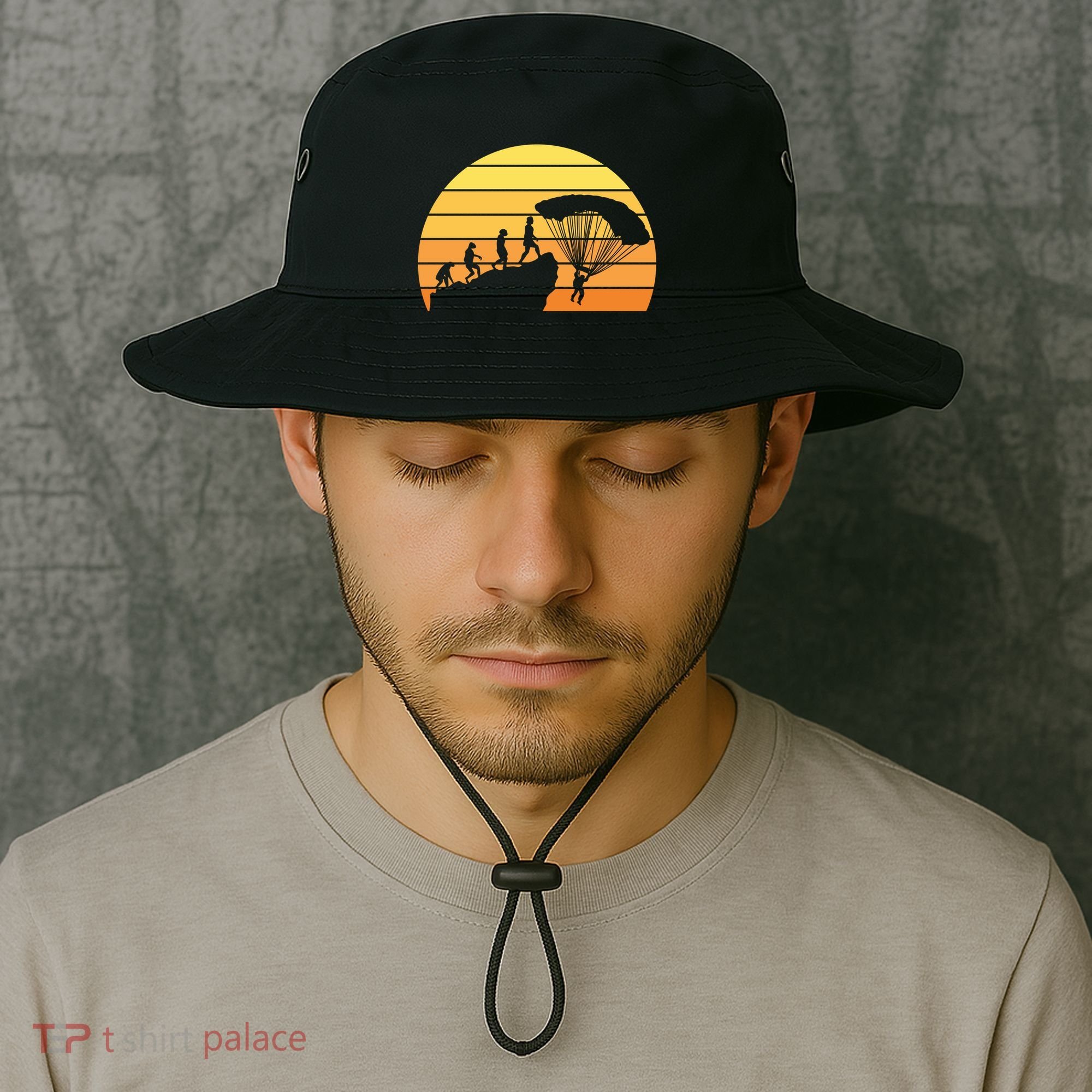 Parachuting Evolution Bucket Hat
