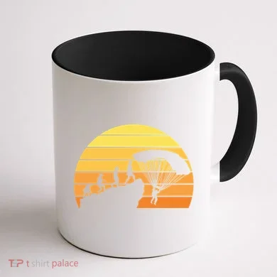 Parachuting Evolution Coffee Mug back