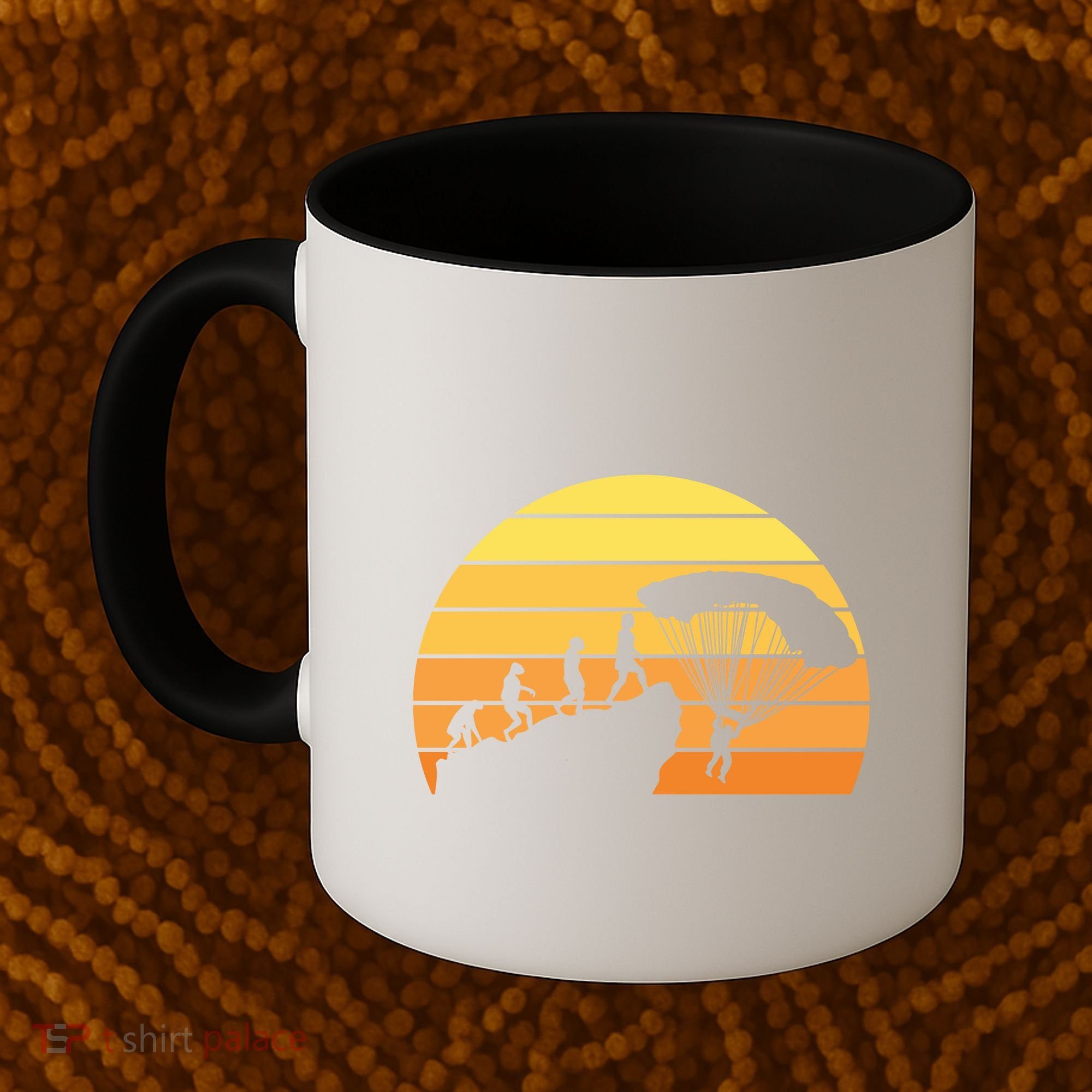 Parachuting Evolution Coffee Mug