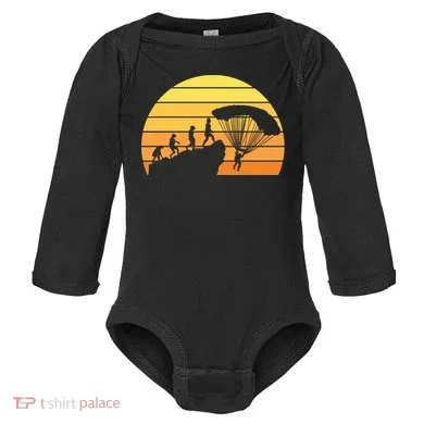 Parachuting Evolution Baby Long Sleeve Bodysuit