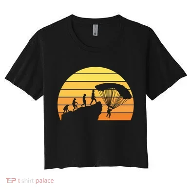 Parachuting Evolution Women's Crop Top Tee