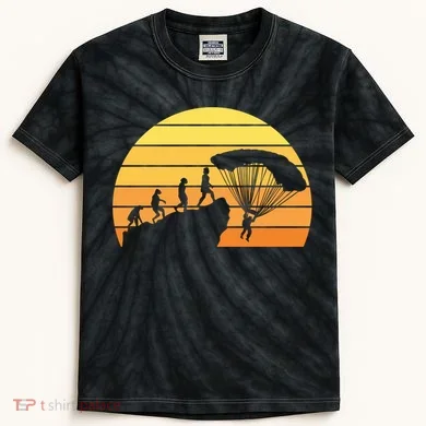 Parachuting Evolution Kids Tie-Dye T-Shirt