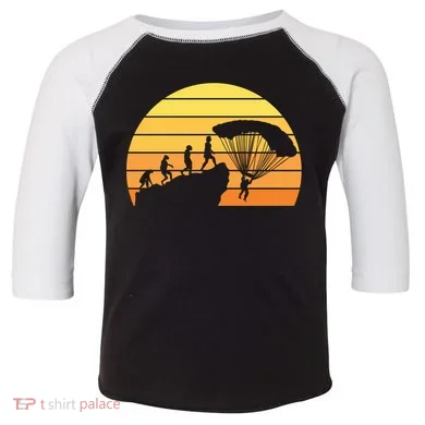 Parachuting Evolution Toddler Fine Jersey T-Shirt