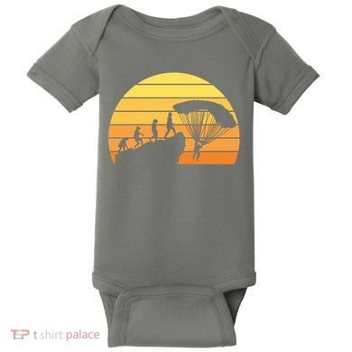 Parachuting Evolution Baby Bodysuit