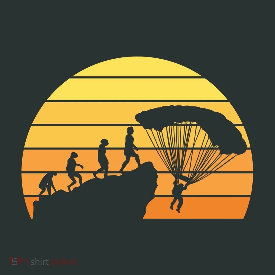Parachuting Evolution Baby Bodysuit