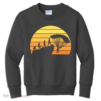 Parachuting Evolution Kids Sweatshirt