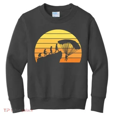 Parachuting Evolution Kids Sweatshirt