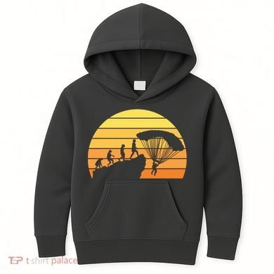 Parachuting Evolution Kids Hoodie