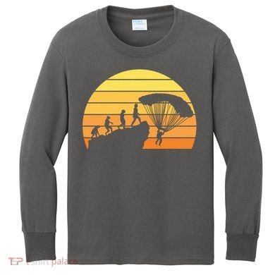 Parachuting Evolution Kids Long Sleeve Shirt
