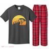 Parachuting Evolution Kids Plaid Pajama Set