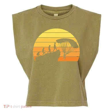 Parachuting Evolution Garment-Dyed Women's Muscle Tee