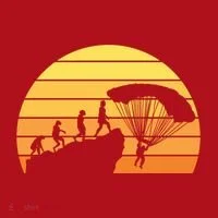 Parachuting Evolution Christmas Stocking thumb 1