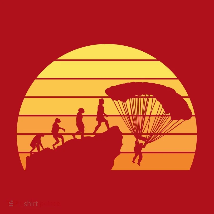 Parachuting Evolution Christmas Stocking
