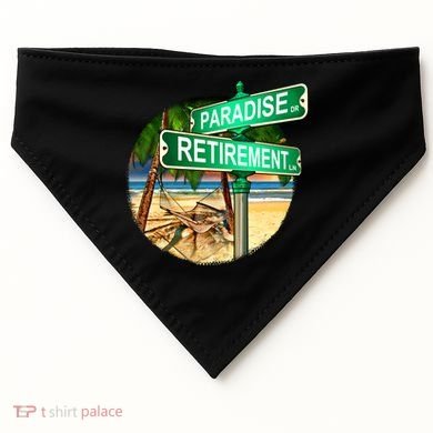 Paradise Dr Retirement Ln USA-Made Doggie Bandana