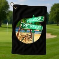 Paradise Dr Retirement Ln Golf Towel thumb 1