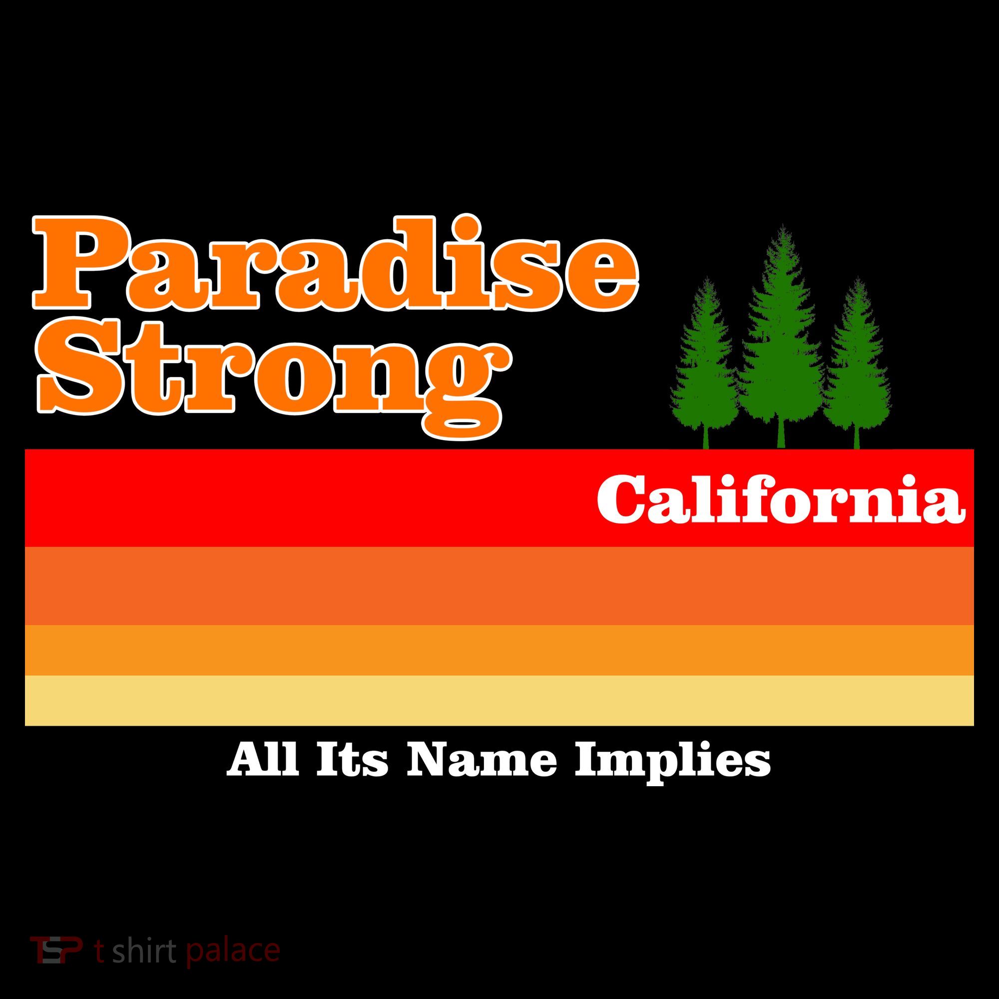 Paradise Strong Camp Fire California USA-Made Doggie Bandana