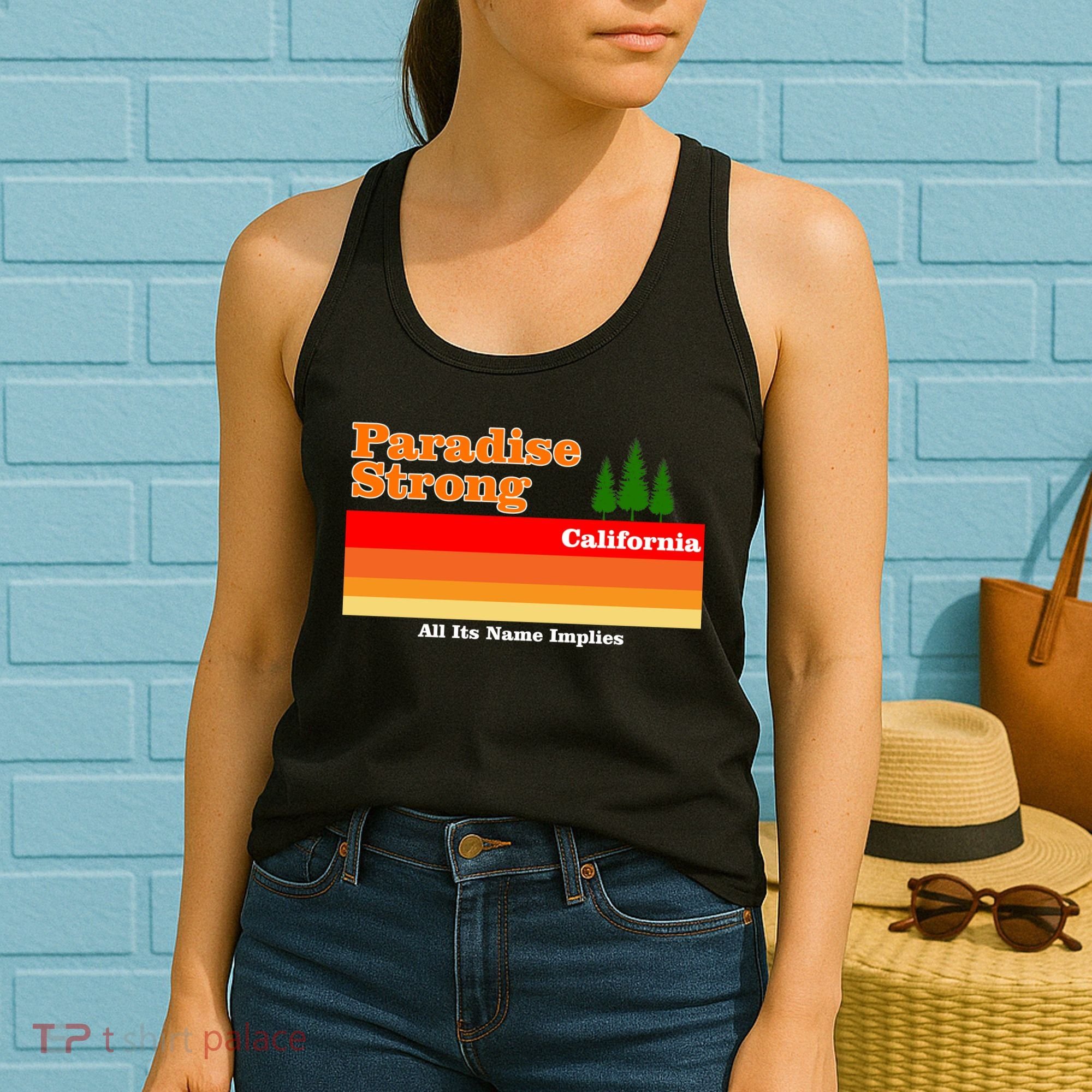 Paradise Strong Camp Fire California Women's Tank Top