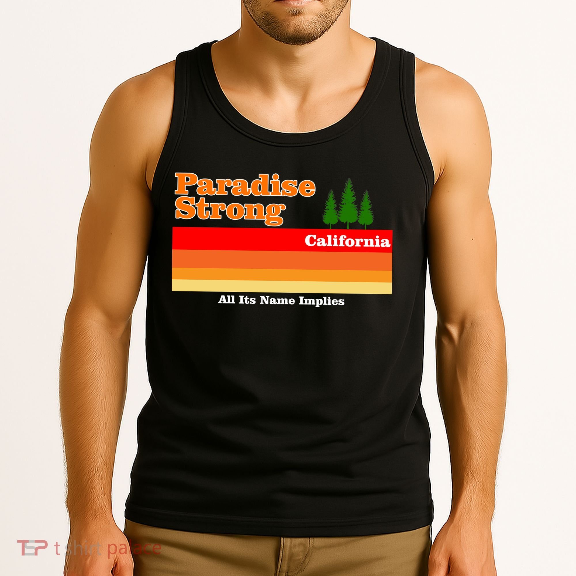 Paradise Strong Camp Fire California Tank Top