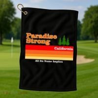 Paradise Strong Camp Fire California Golf Towel thumb 1
