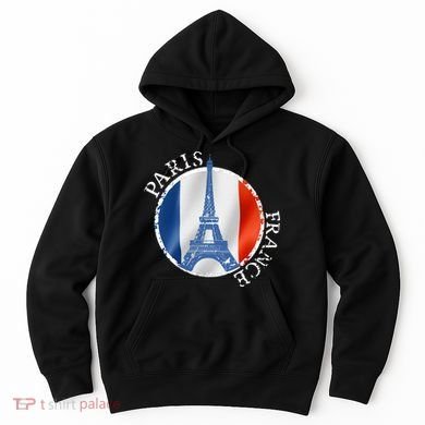 Paris France Peace Eiffel Tower Flag Hoodie