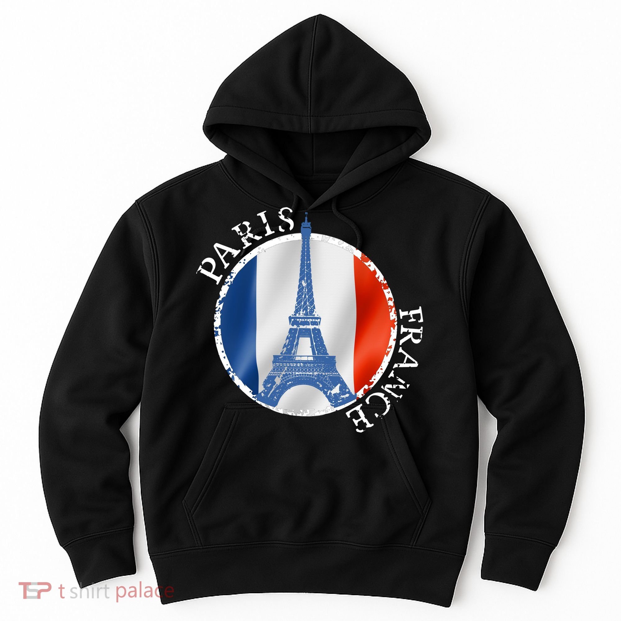 Paris France Peace Eiffel Tower Flag Hoodie