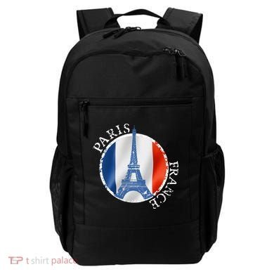 Paris France Peace Eiffel Tower Flag Backpack