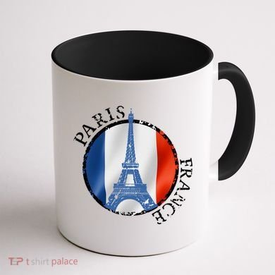Paris France Peace Eiffel Tower Flag Coffee Mug back