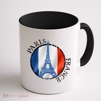 Paris France Peace Eiffel Tower Flag Coffee Mug thumb 1