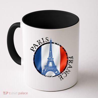 Paris France Peace Eiffel Tower Flag Coffee Mug