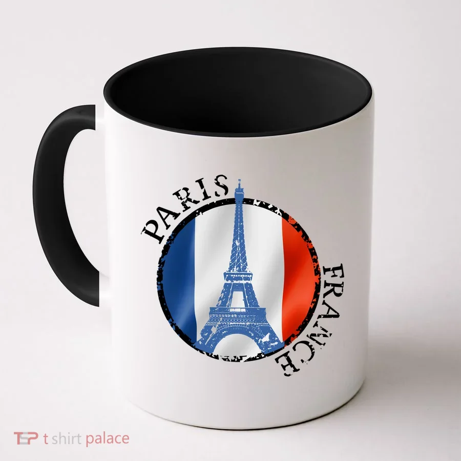 Paris France Peace Eiffel Tower Flag Coffee Mug