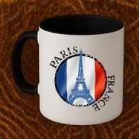 Paris France Peace Eiffel Tower Flag Coffee Mug thumb 2