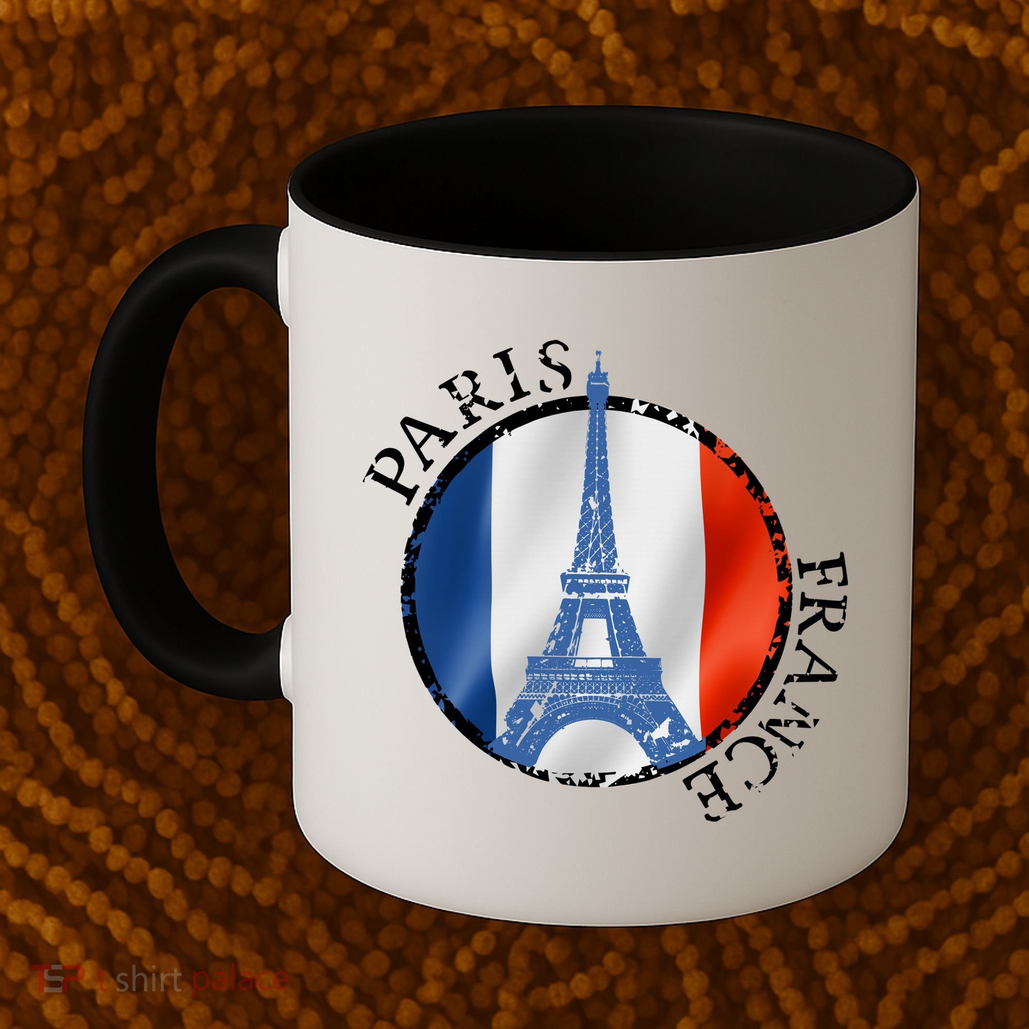 Paris France Peace Eiffel Tower Flag Coffee Mug