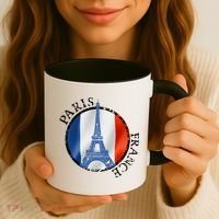 Paris France Peace Eiffel Tower Flag Coffee Mug thumb 3