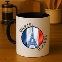 Paris France Peace Eiffel Tower Flag Coffee Mug thumb 4