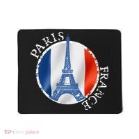Paris France Peace Eiffel Tower Flag Mousepad thumb 0