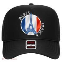 Paris France Peace Eiffel Tower Flag Hat thumb 0