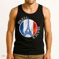 Paris France Peace Eiffel Tower Flag Tank Top thumb 3