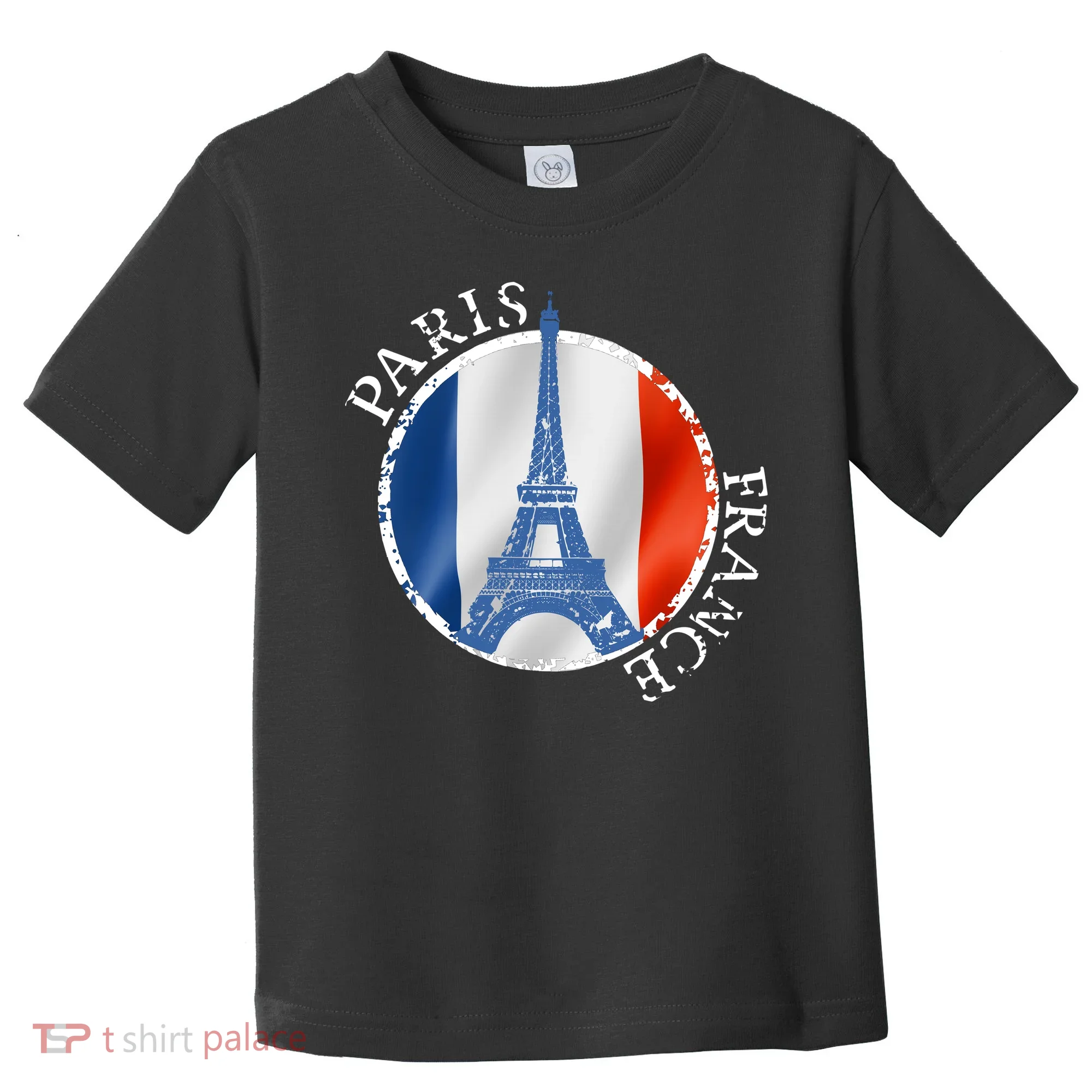 Paris France Peace Eiffel Tower Flag Toddler T-Shirt