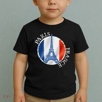 Paris France Peace Eiffel Tower Flag Toddler T-Shirt thumb 2