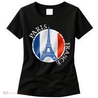 Paris France Peace Eiffel Tower Flag Women's T-Shirt thumb 0