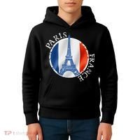 Paris France Peace Eiffel Tower Flag Kids Hoodie thumb 4