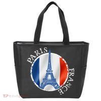 Paris France Peace Eiffel Tower Flag Tote Bag thumb 0