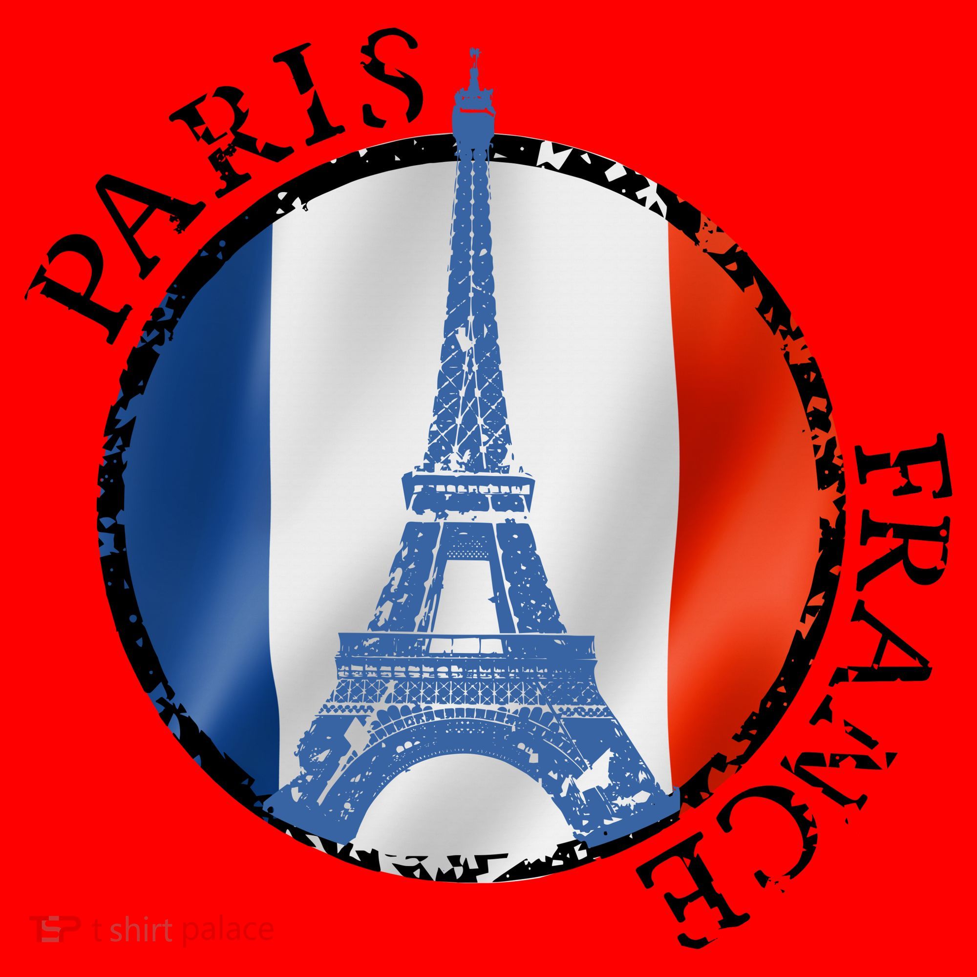 Paris France Peace Eiffel Tower Flag Santa Hat